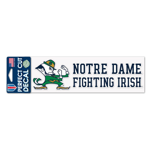 Notre Dame Fighting Irish Decal 3x10 Perfect Cut Wordmark Color