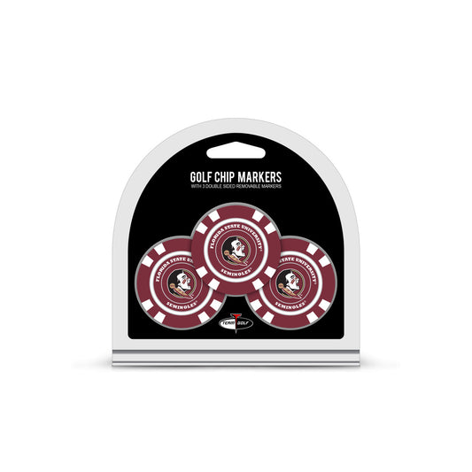 Florida State Seminoles Golf Chip with Marker 3 Pack