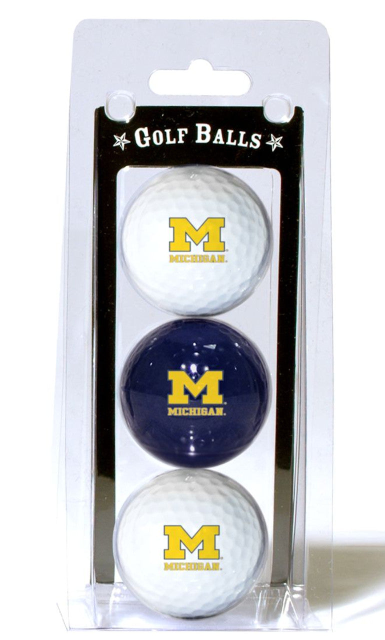 Michigan Wolverines 3 Pack of Golf Balls