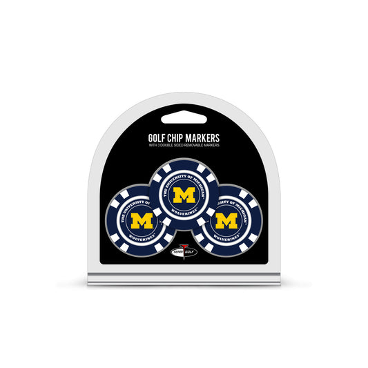 Michigan Wolverines Golf Chip with Marker 3 Pack