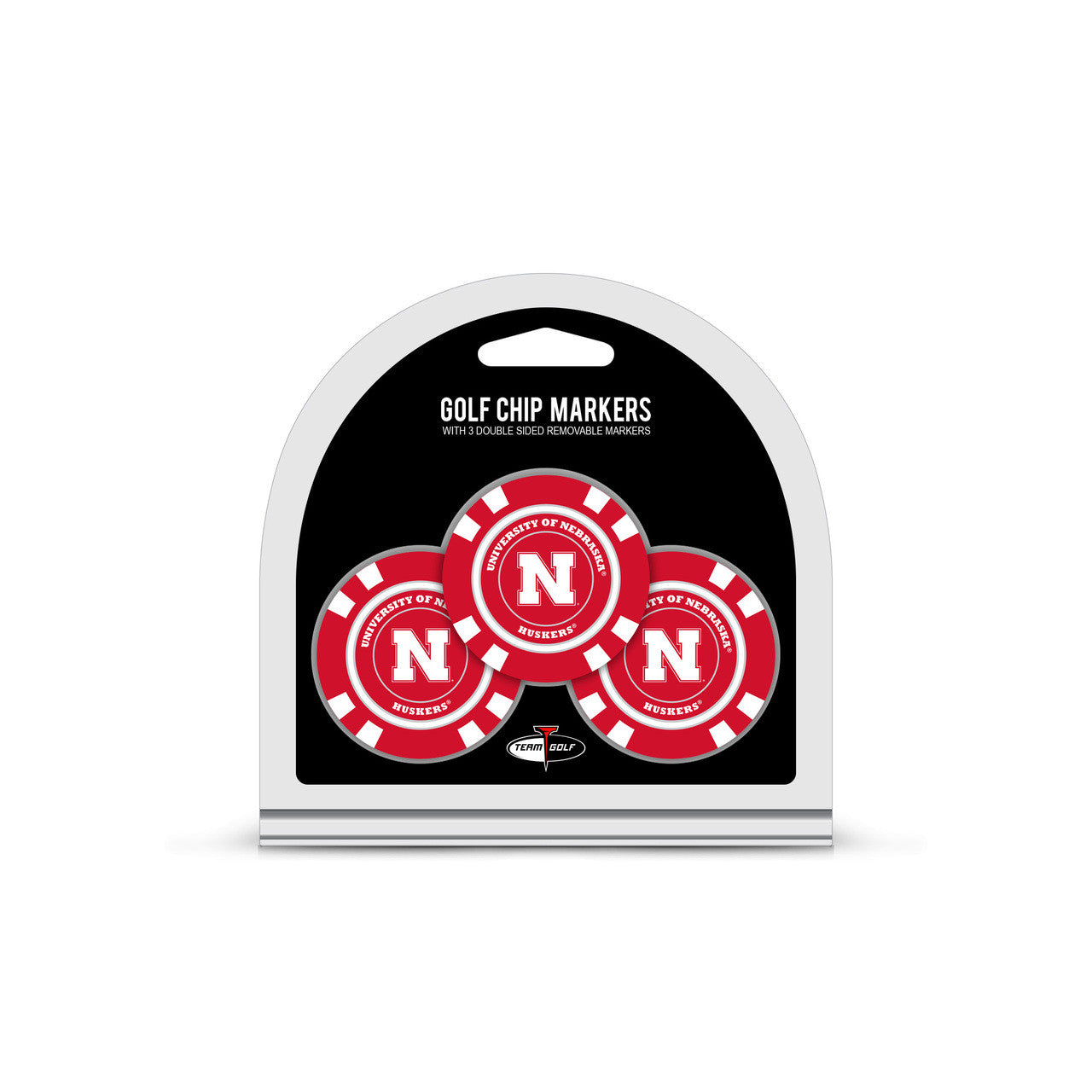 Nebraska Cornhuskers Golf Chip with Marker 3 Pack