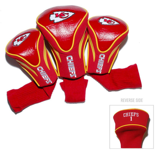 Kansas City Chiefs Golf Club 3 Piece Contour Headcover Set