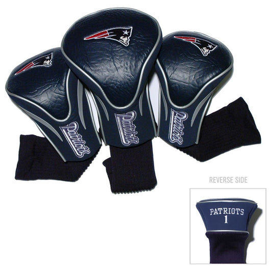 New England Patriots Golf Club 3 Piece Contour Headcover Set