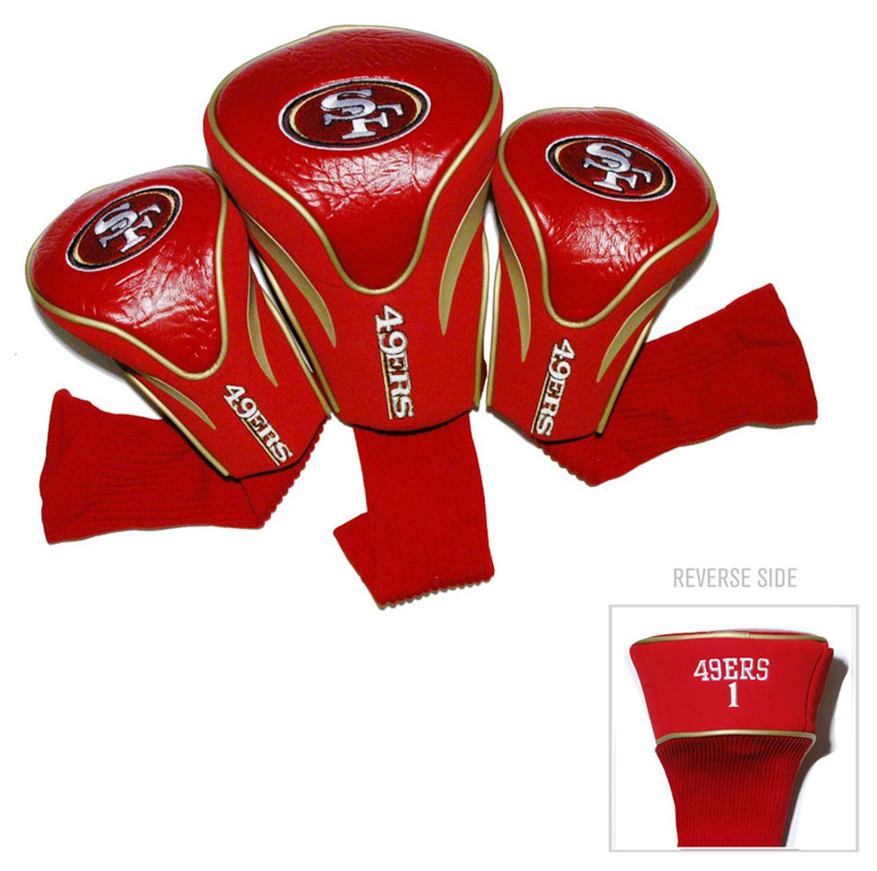 San Francisco 49ers Golf Club Headcover Set 3 Piece Contour Style