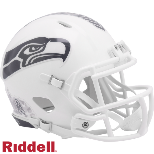 Seattle Seahawks Helmet Riddell Replica Mini Speed Style Salute To Service 2024