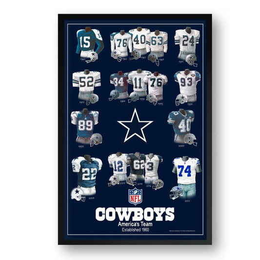 Dallas Cowboys Framed Print 10x13 Uniform Heritage