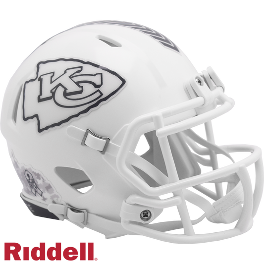 Kansas City Chiefs Helmet Riddell Replica Mini Speed Style Salute To Service 2024