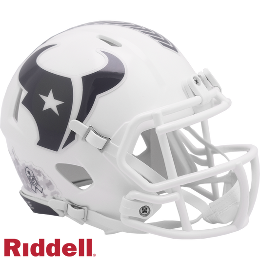 Houston Texans Helmet Riddell Replica Mini Speed Style Salute To Service 2024