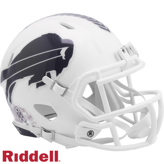 Buffalo Bills Helmet Riddell Replica Mini Speed Style Salute To Service 2024