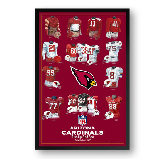 Arizona Cardinals Framed Print 10x13 Uniform Heritage