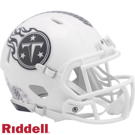 Tennessee Titans Helmet Riddell Replica Mini Speed Style Salute To Service 2024