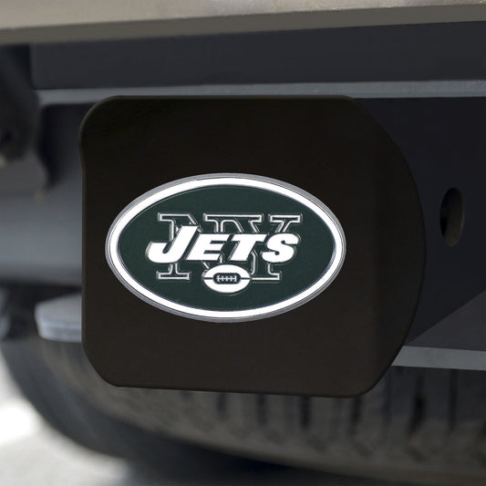 New York Jets Hitch Cover Color Emblem on Black