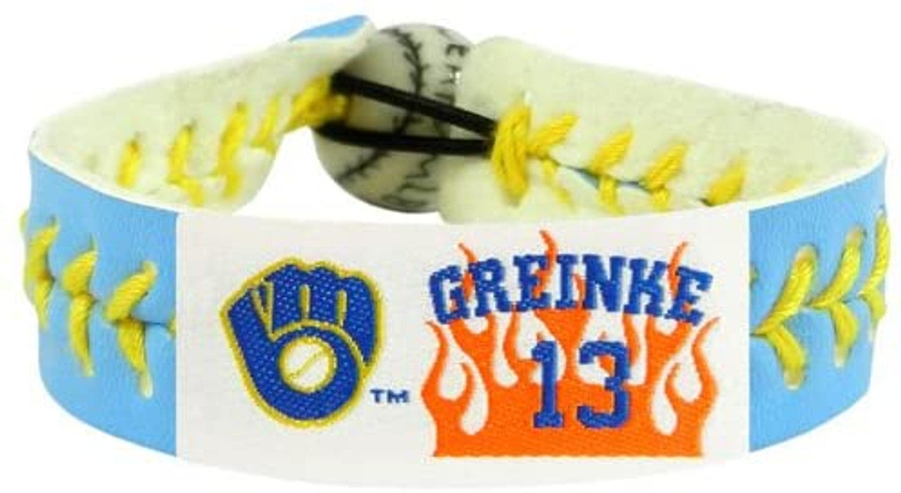 Milwaukee Brewers Bracelet Team Color Baseball Zack Greinke CO