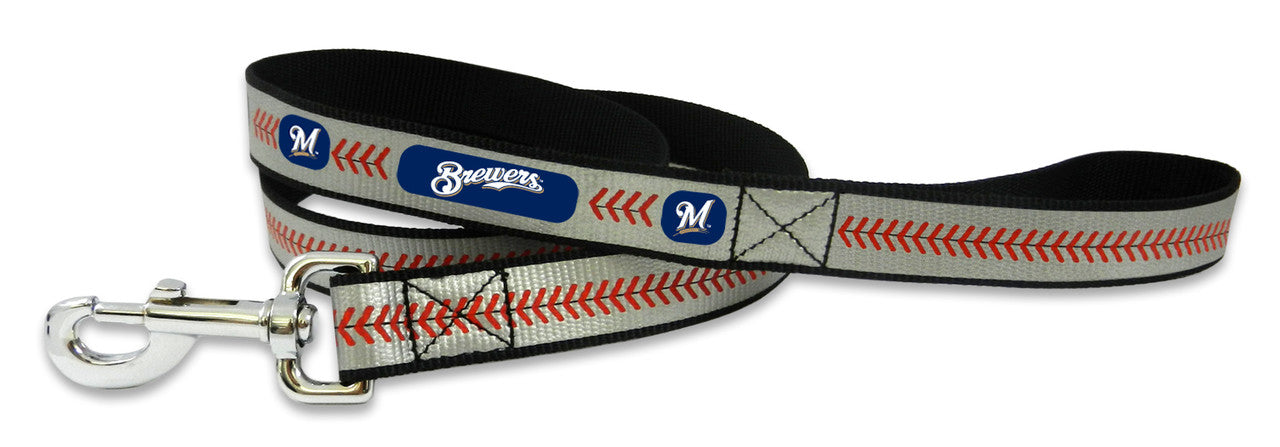 Milwaukee Brewers Pet Leash Reflective Baseball Size Small CO