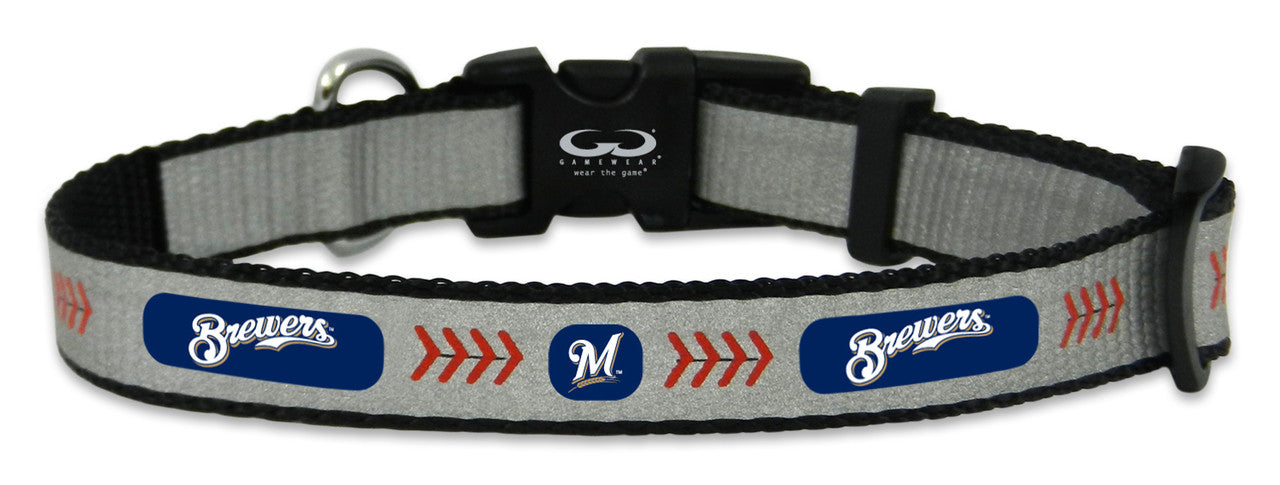 Milwaukee Brewers Reflective Toy Baseball Collar  CO