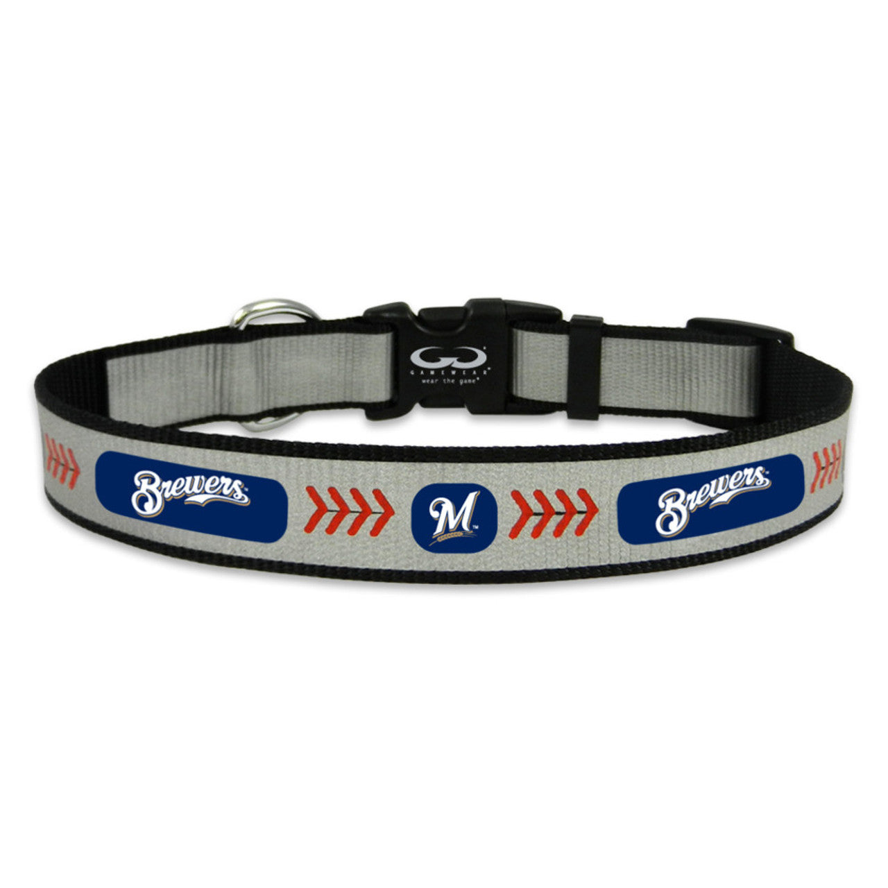 Milwaukee Brewers Pet Collar Reflective Baseball Size Large CO