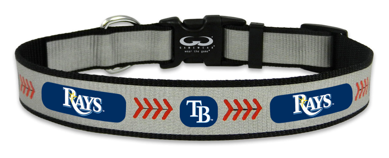 Tampa Bay Rays Pet Collar Reflective Baseball Size Large CO