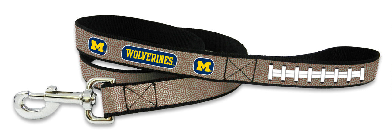 Michigan Wolverines Reflective Football Leash - S