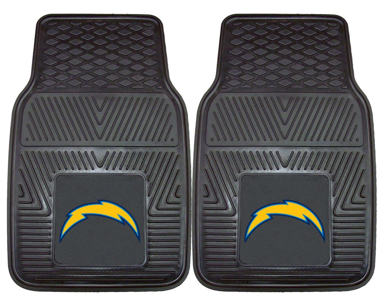 Los Angeles Chargers Car Mats Heavy Duty 2 Piece Vinyl