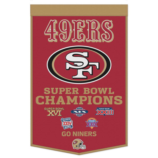 San Francisco 49ers Banner Wool 24x38 Dynasty Champ Design