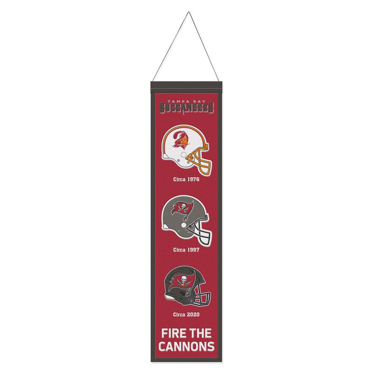 Tampa Bay Buccaneers Banner Wool 8x32 Heritage Evolution Design