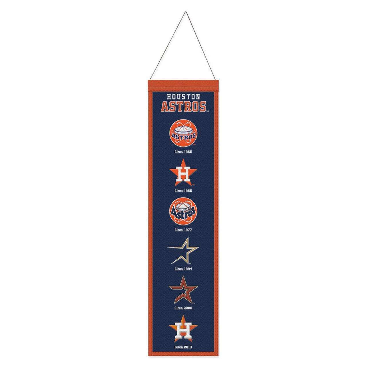 Houston Astros Banner Wool 8x32 Heritage Evolution Design