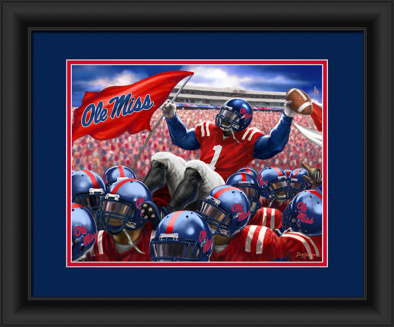 Mississippi Rebels Celebration Print 15"x18"