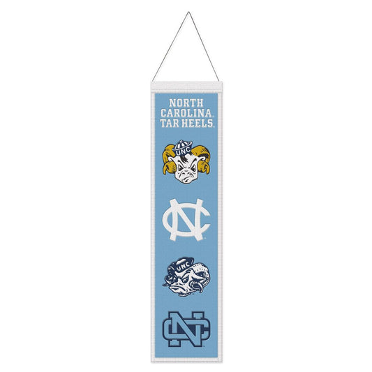 North Carolina Tar Heels Banner Wool 8x32 Heritage Evolution Design