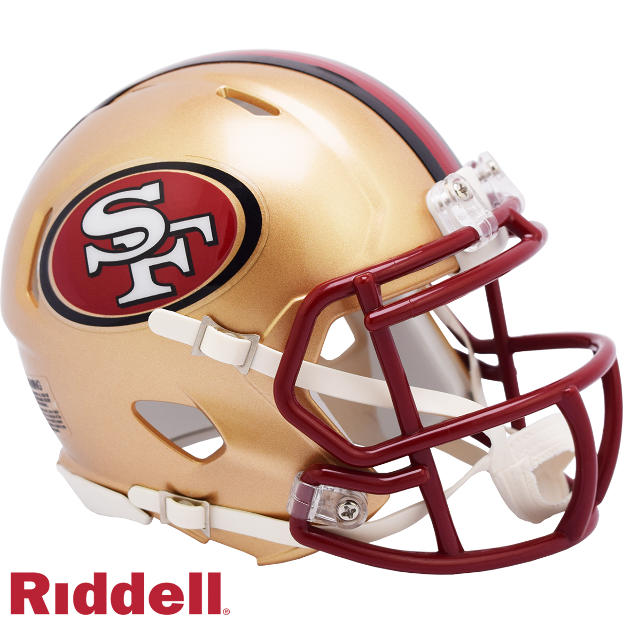 San Francisco 49ers Helmet Riddell Replica Mini Speed Style 1996-2008 T/B