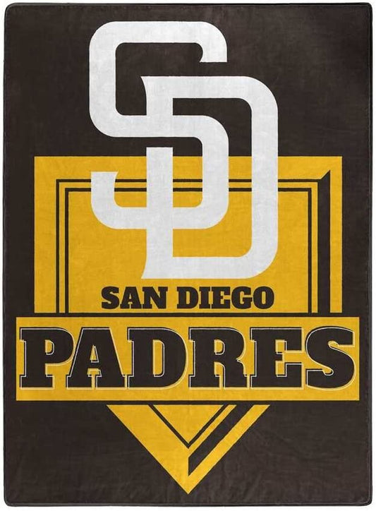 San Diego Padres Blanket 60x80 Raschel Home Plate Design