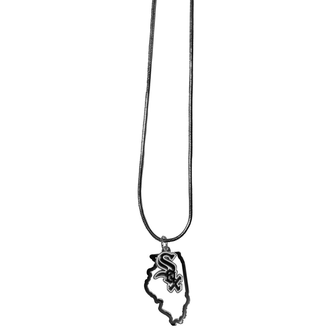 Chicago White Sox Necklace Chain with State Shape Charm CO