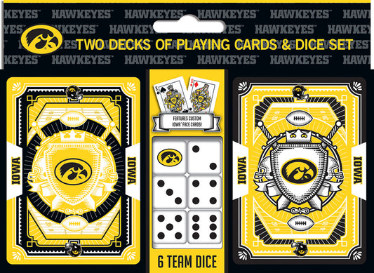 Iowa Hawkeyes Playing Cards and Dice Set