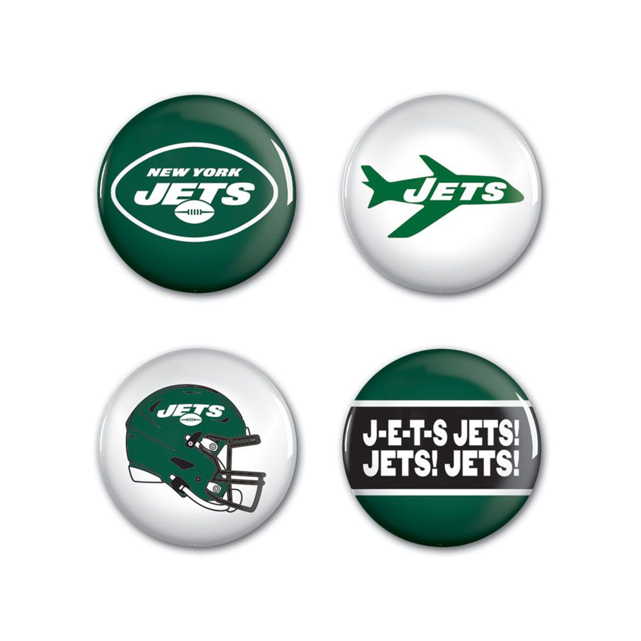 New York Jets Buttons 4 Pack