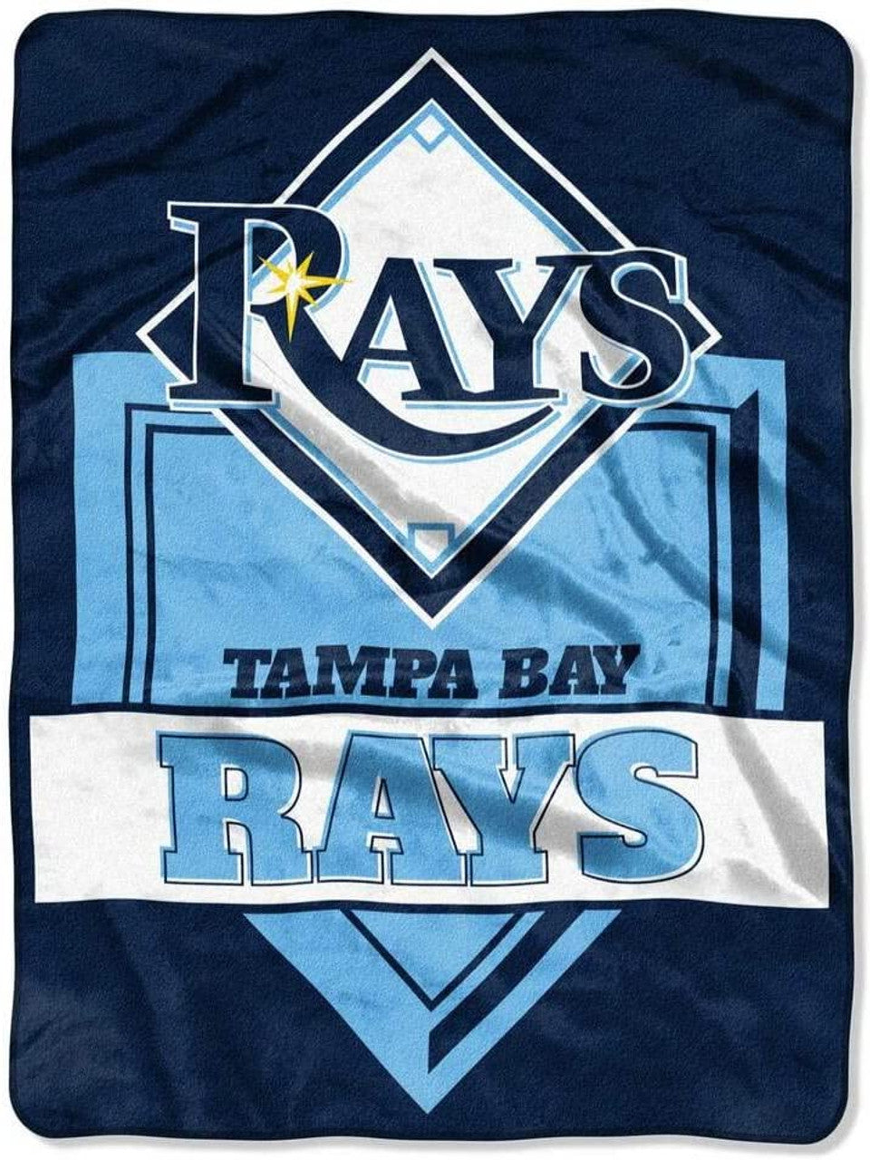 Tampa Bay Rays Blanket 60x80 Raschel Home Plate Design