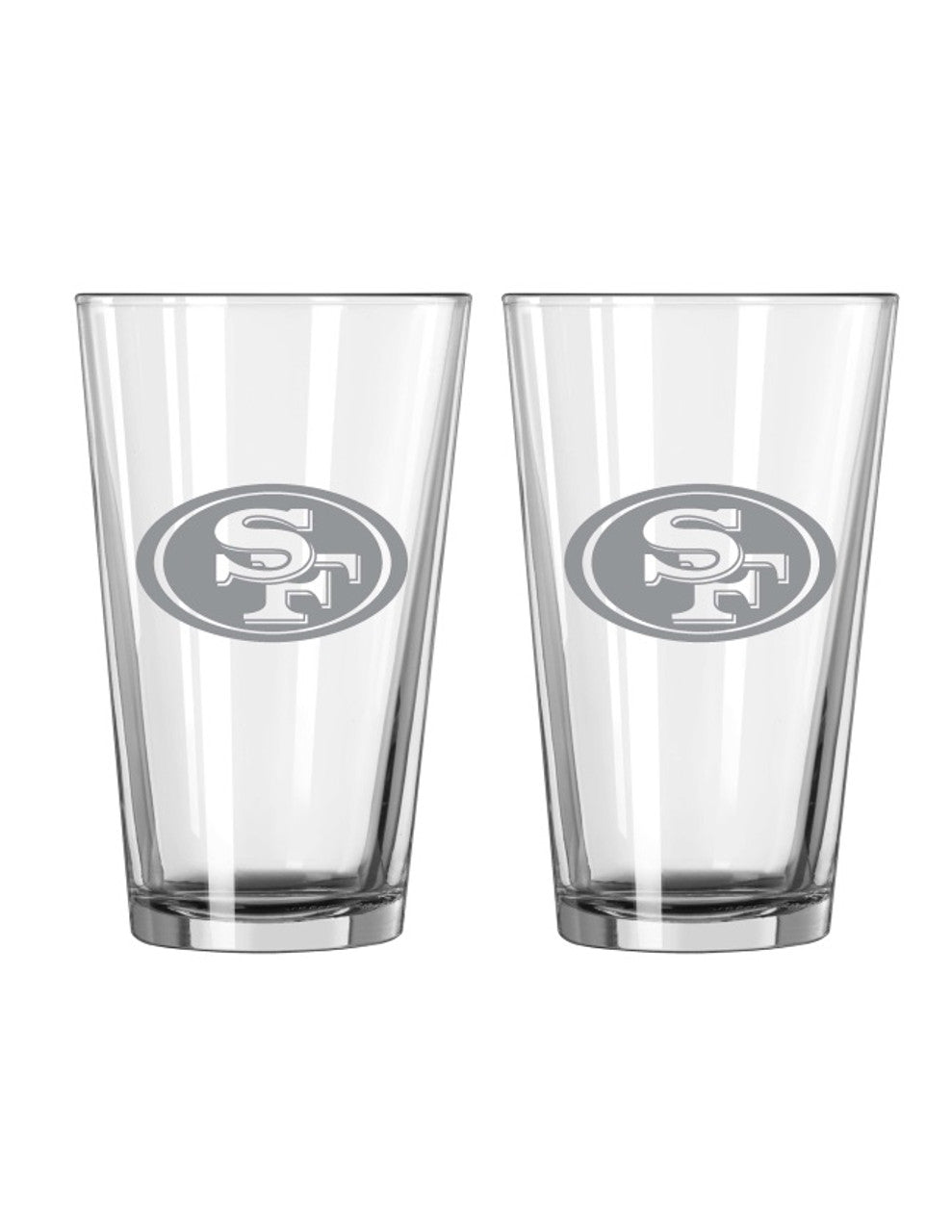 San Francisco 49ers Glass Pint Frost Design 2 Piece Set