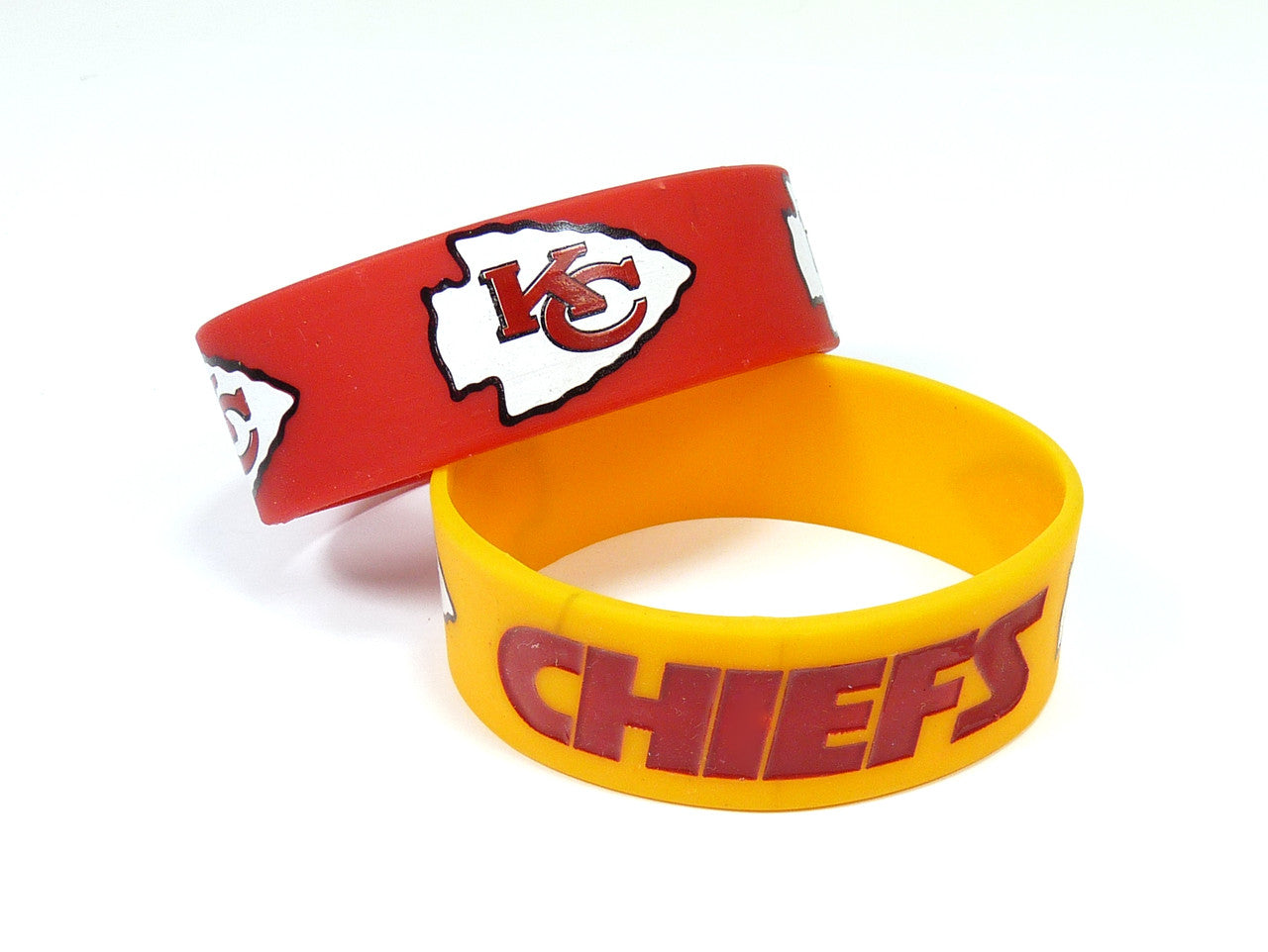 Kansas City Chiefs Bracelets 2 Pack Wide