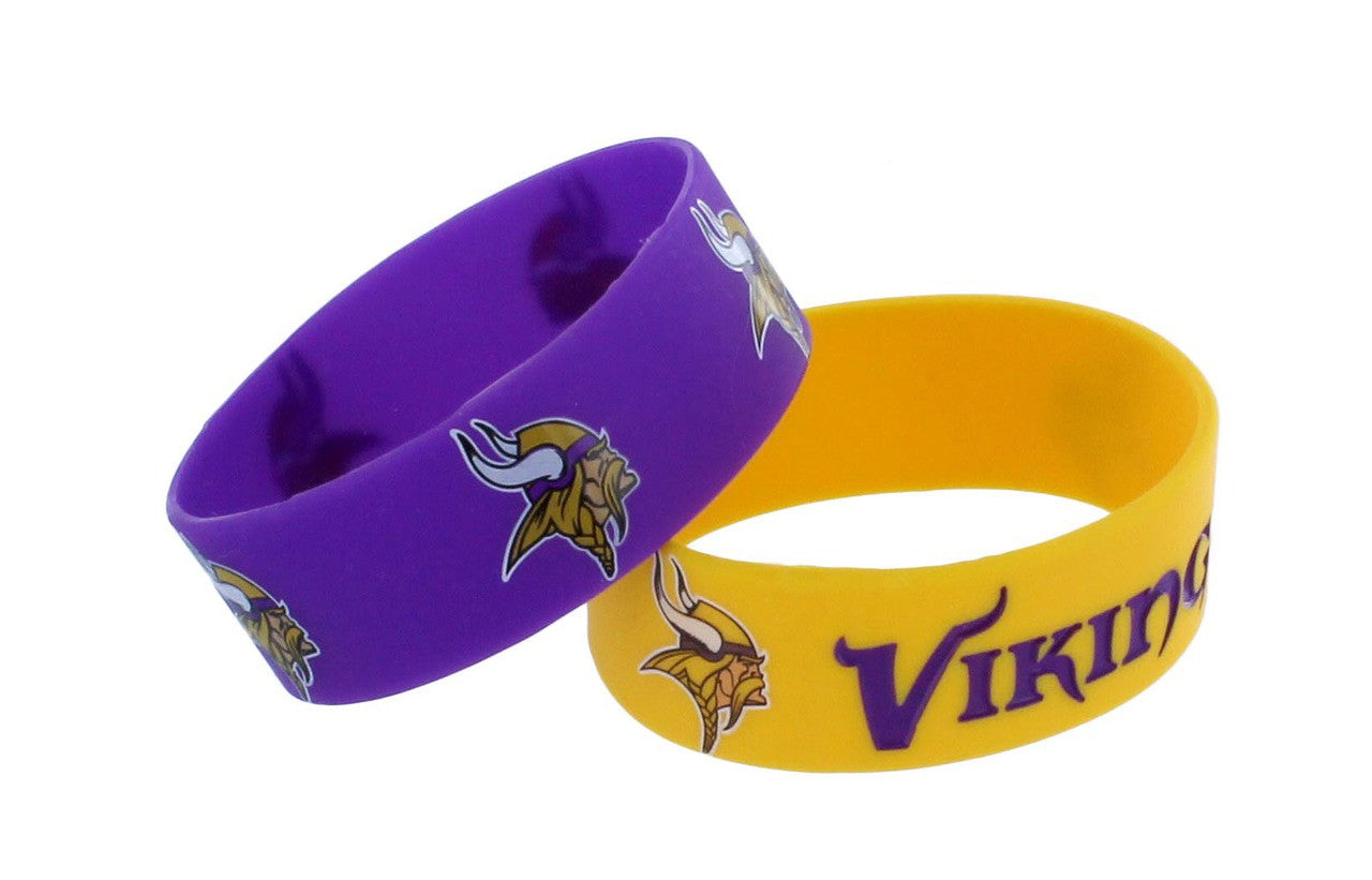 Minnesota Vikings Bracelets 2 Pack Wide