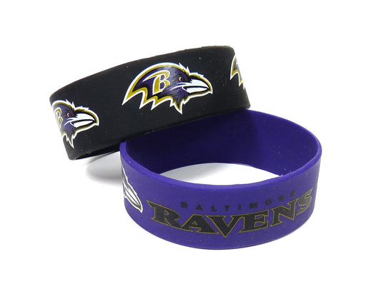 Baltimore Ravens Bracelets 2 Pack Wide