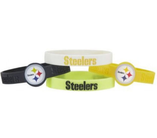 Pittsburgh Steelers Bracelets 4 Pack Silicone