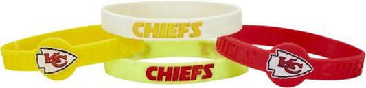 Kansas City Chiefs Bracelets 4 Pack Silicone