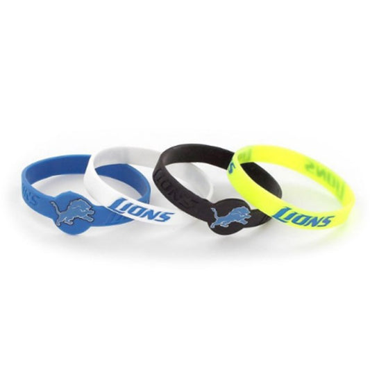 Detroit Lions Bracelets 4 Pack Silicone