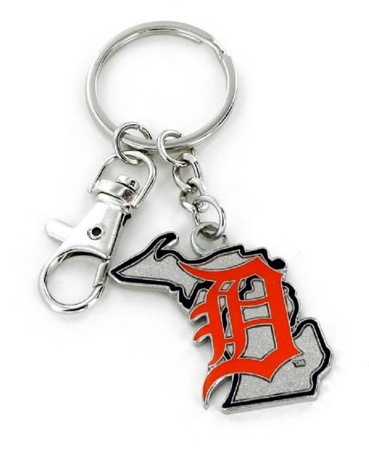 Detroit Tigers Keychain State Design