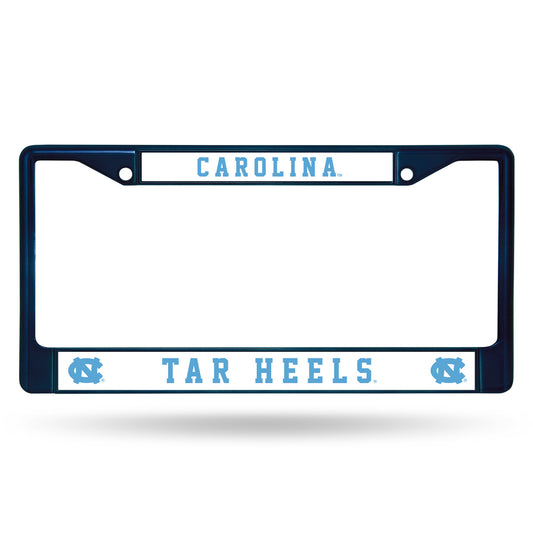 North Carolina Tar Heels License Plate Frame Metal Navy