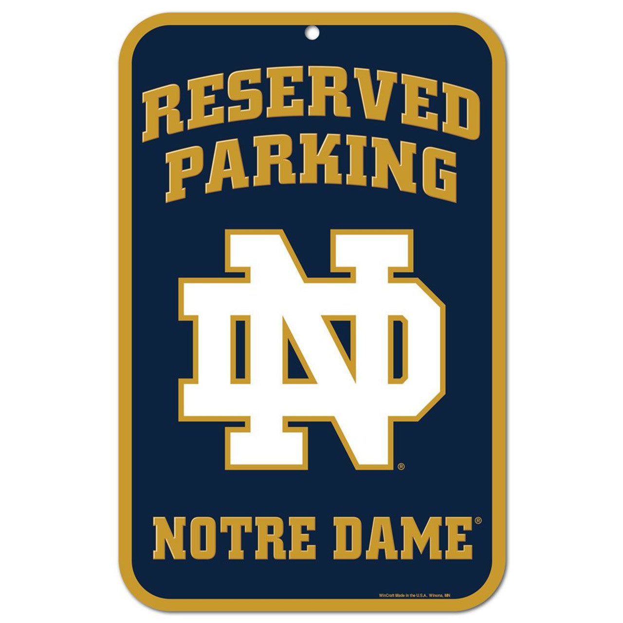 Notre Dame Fighting Irish 11x17" Reserved Parking Sign