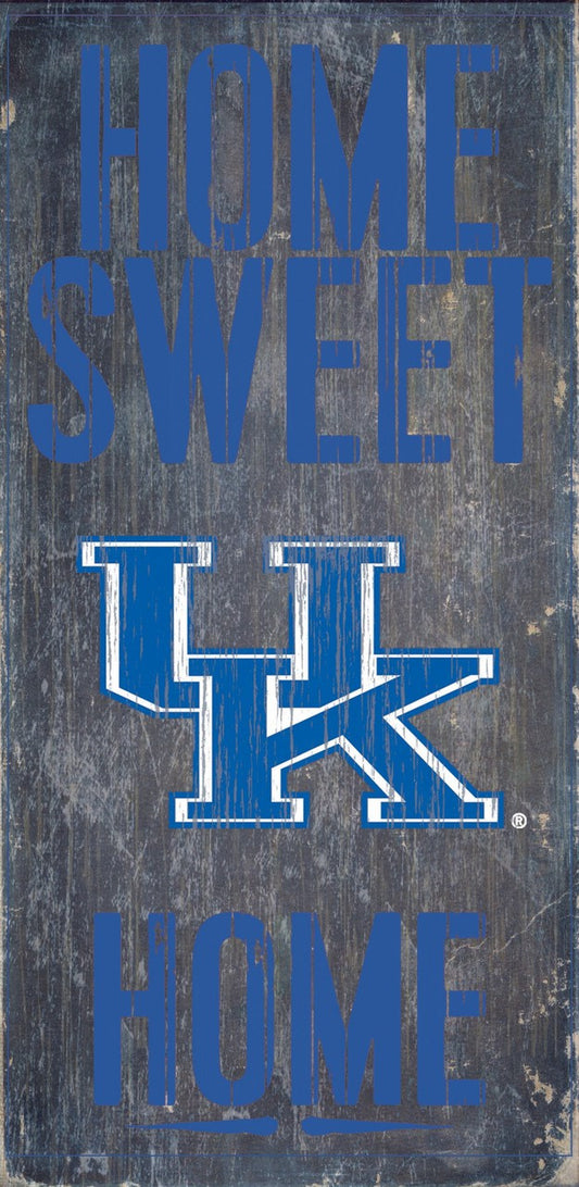 Kentucky Wildcats Wood Sign - Home Sweet Home 6"x12"