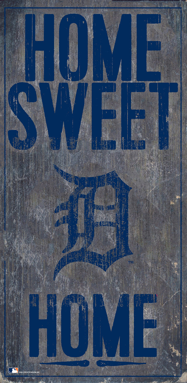 Detroit Tigers Sign Wood 6x12 Home Sweet Home Design