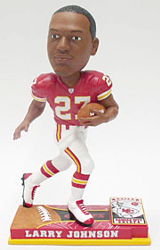 Kansas City Chiefs Larry Johnson Forever Collectibles On Field Bobblehead CO