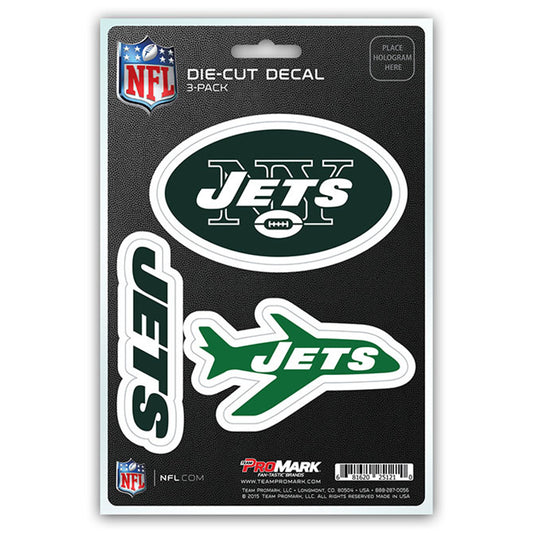 New York Jets Decal Die Cut Team 3 Pack