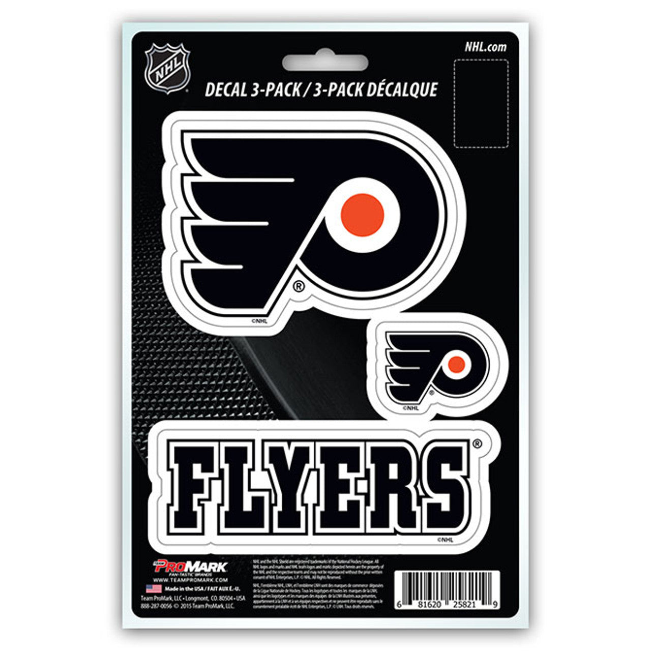 Philadelphia Flyers Decal Die Cut Team 3 Pack