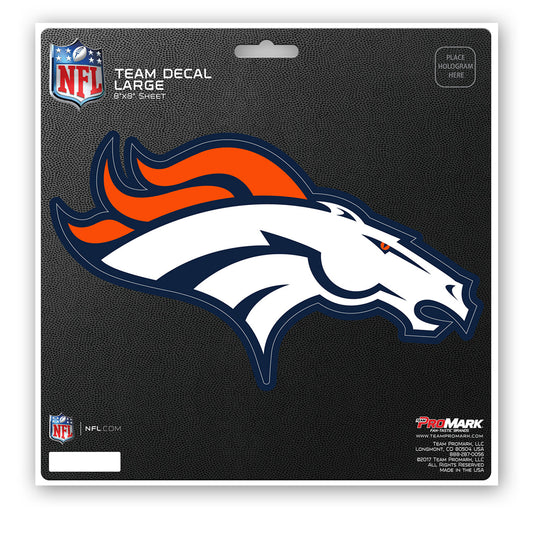 Denver Broncos Decal 8x8 Die Cut